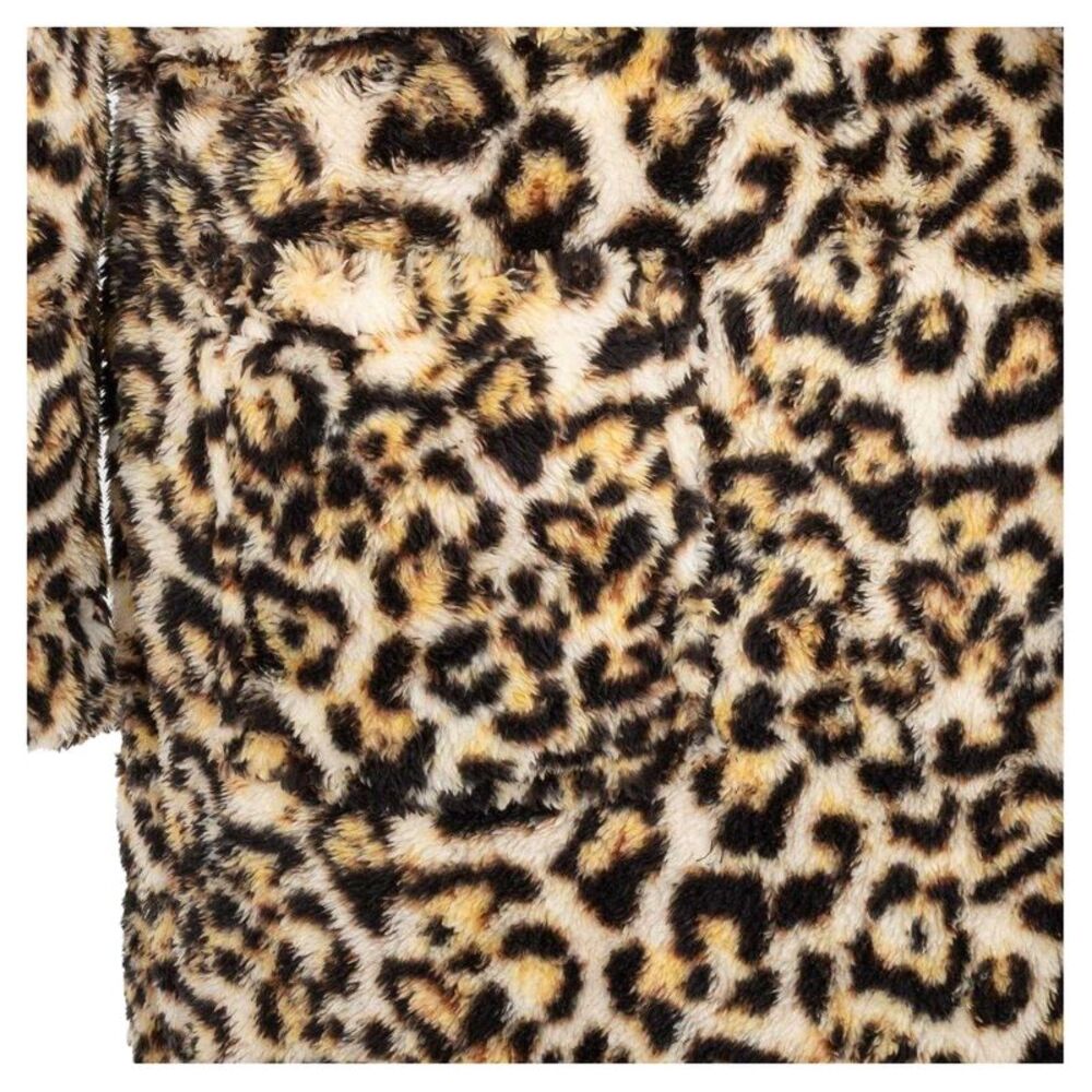 Linea Womens/Ladies Leopard Pattern Robe / Brown/Black - Picture 4 of 5